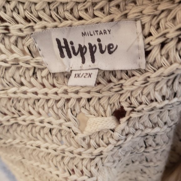 Military Hippie Sweaters Military Hippie Faux Fur Trimmed Cardigan